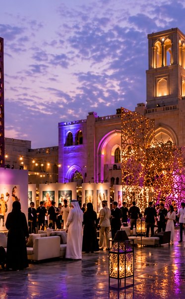 Katara Cultural Village à noite