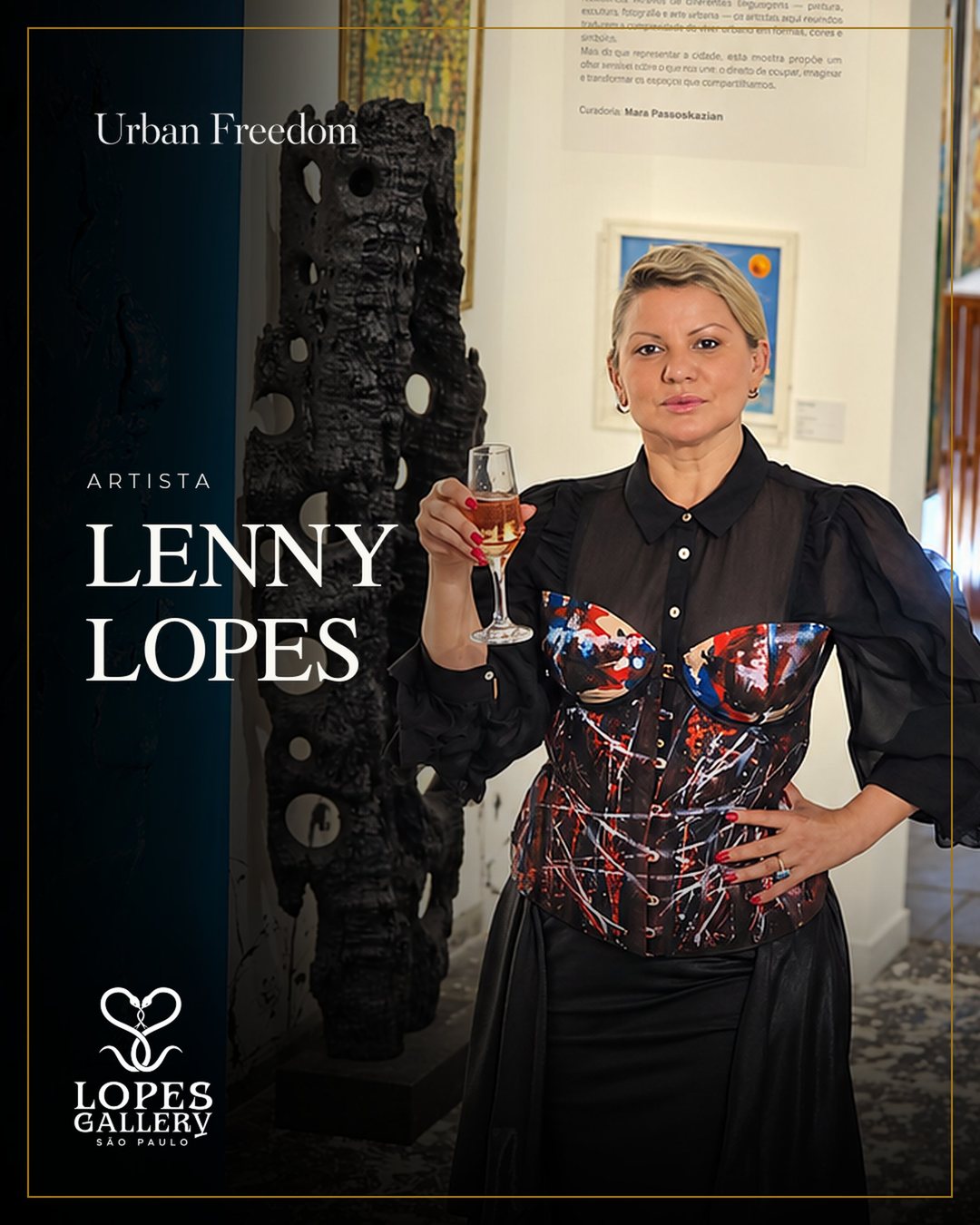 Artista Lenny Lopes, Urban Freedom, Lopes Gallery