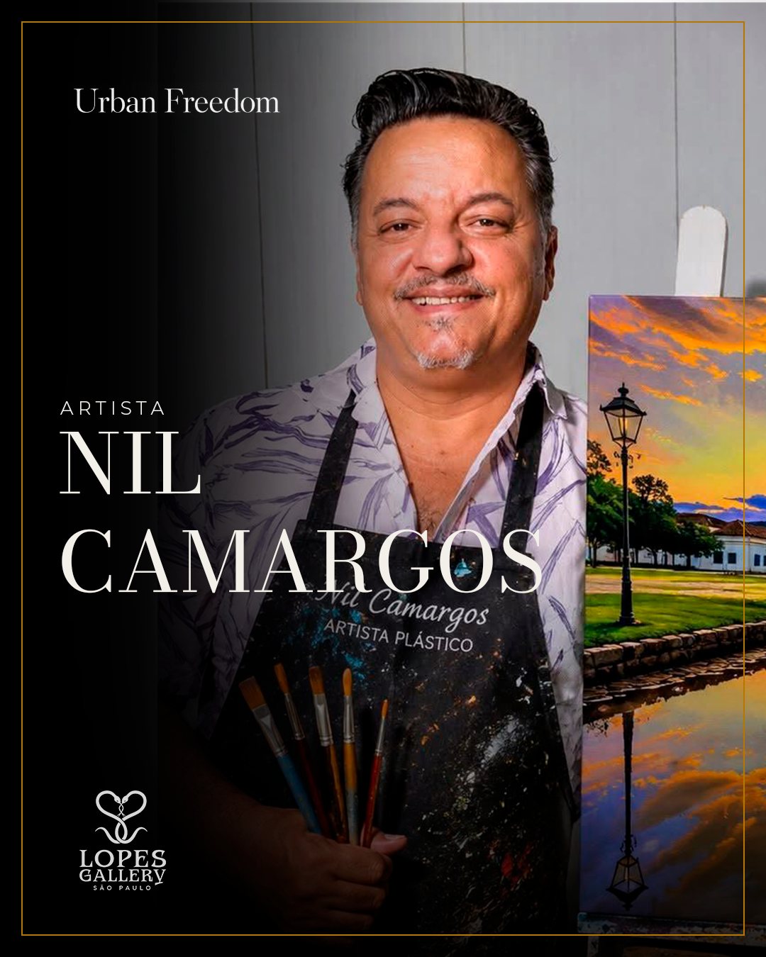 Artista Nil Camargos, Urban Freedom, Lopes Gallery